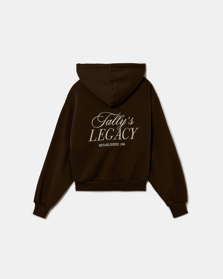 hoodie with embroidery | Brown