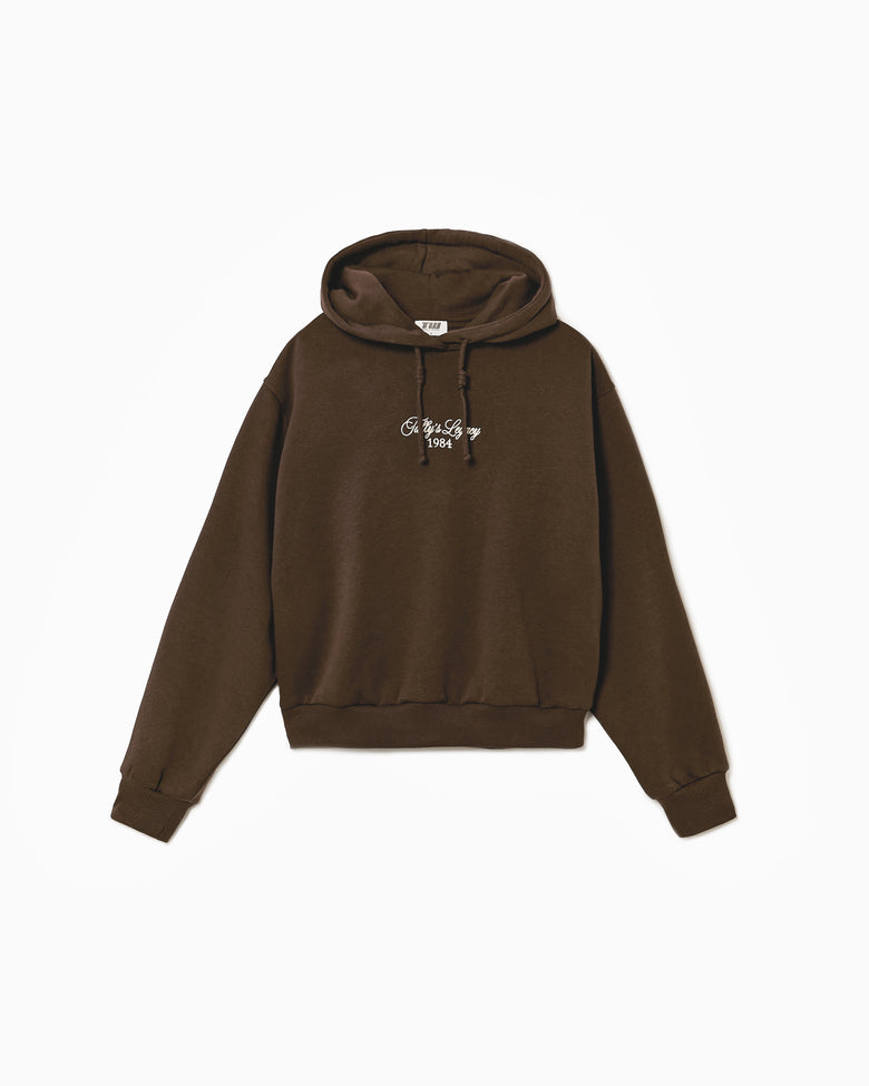 hoodie with embroidery | Brown