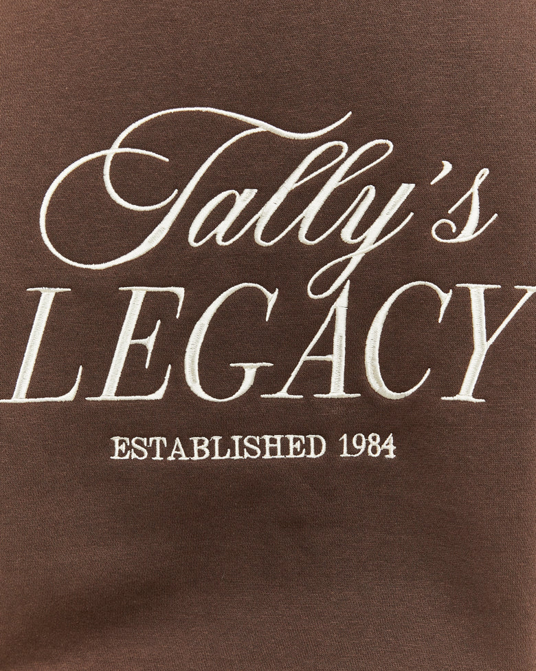 hoodie with embroidery | Brown