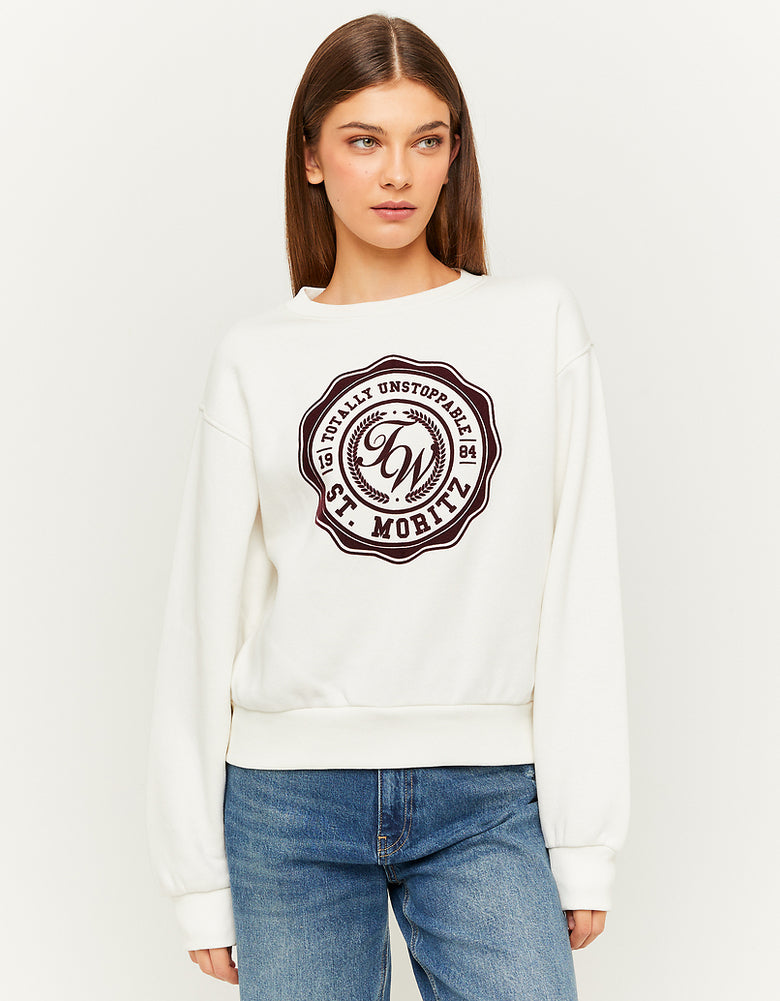 Oversize Printed Sweatshirt | Off White