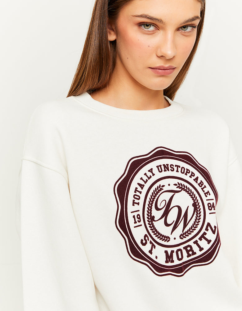 Oversize Printed Sweatshirt | Off White