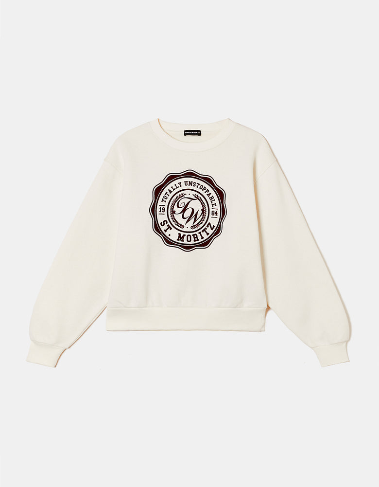 Oversize Printed Sweatshirt | Off White