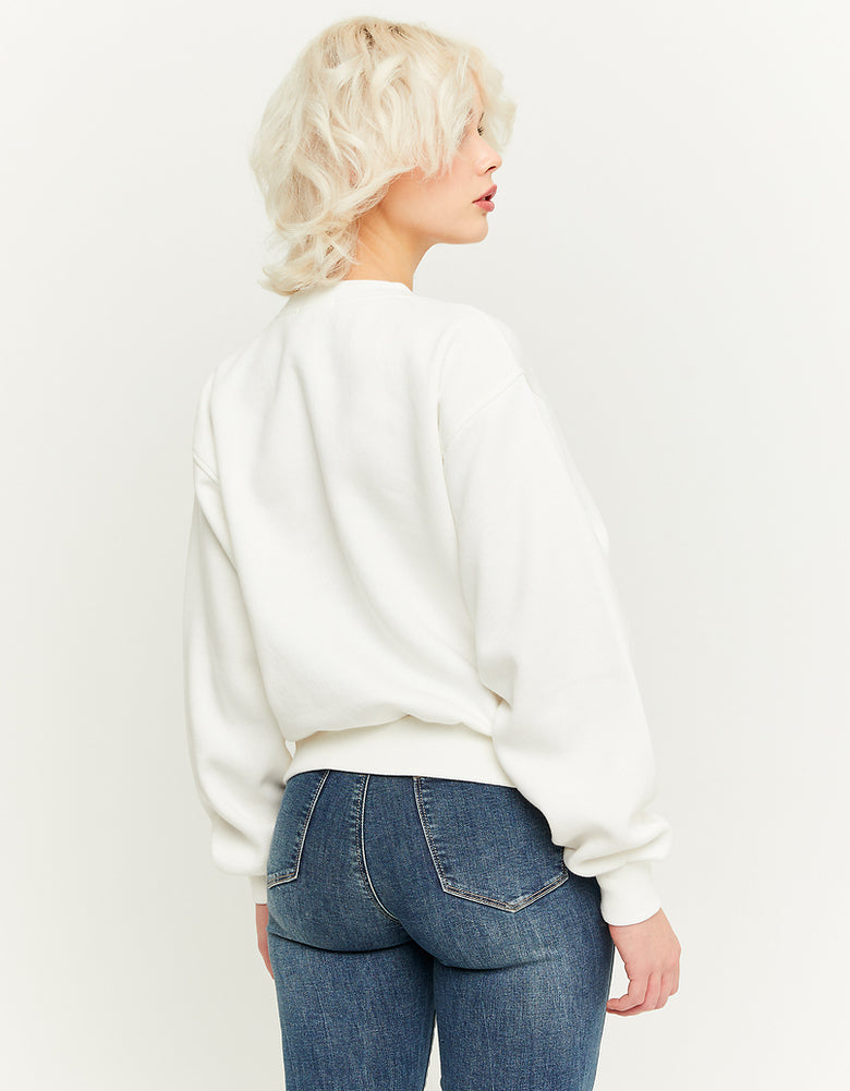 Oversize Printed Sweatshirt | Off white