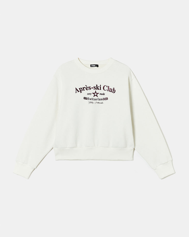 Oversize Printed Sweatshirt | Off white