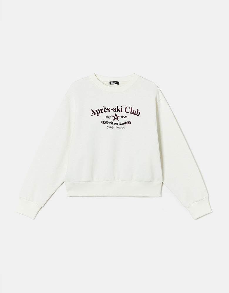 Oversize Printed Sweatshirt | Off white