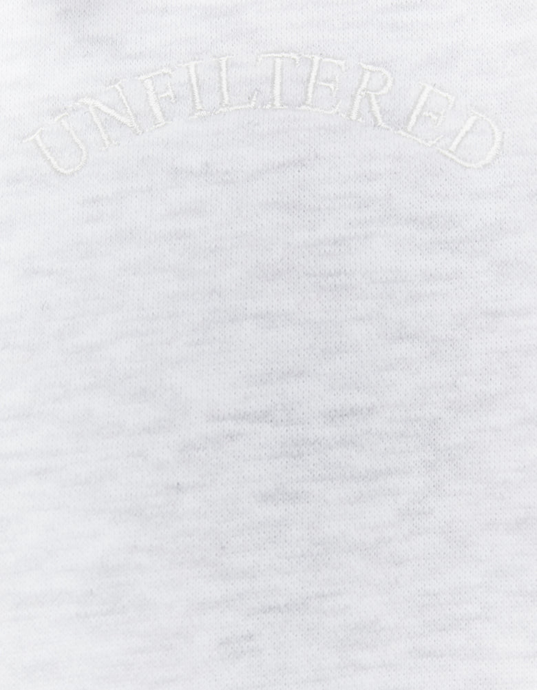 Sweatshirt with Polo Neck | Light Grey