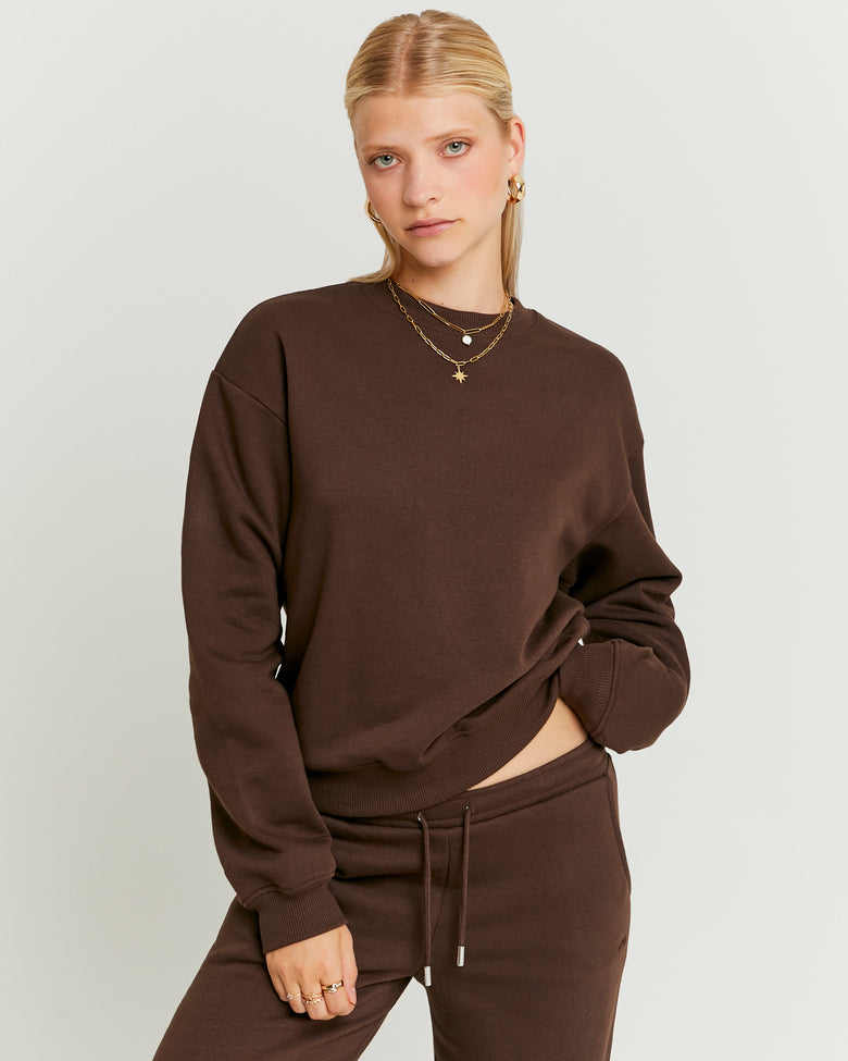 Basic Sweatshirt | Brown