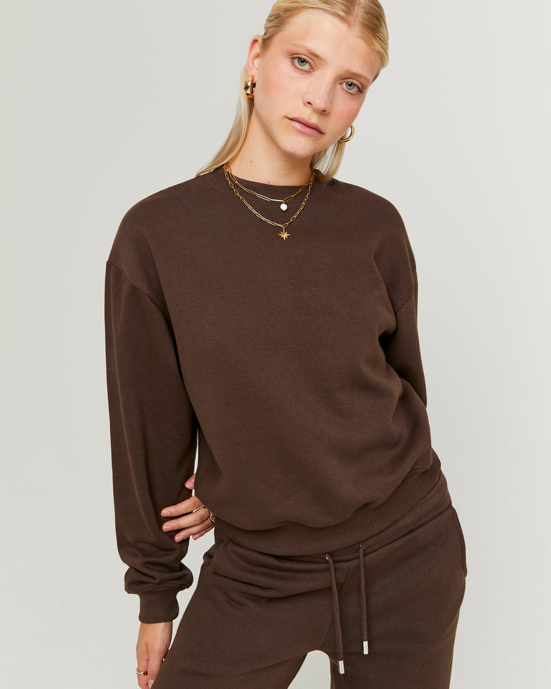Basic Sweatshirt | Brown