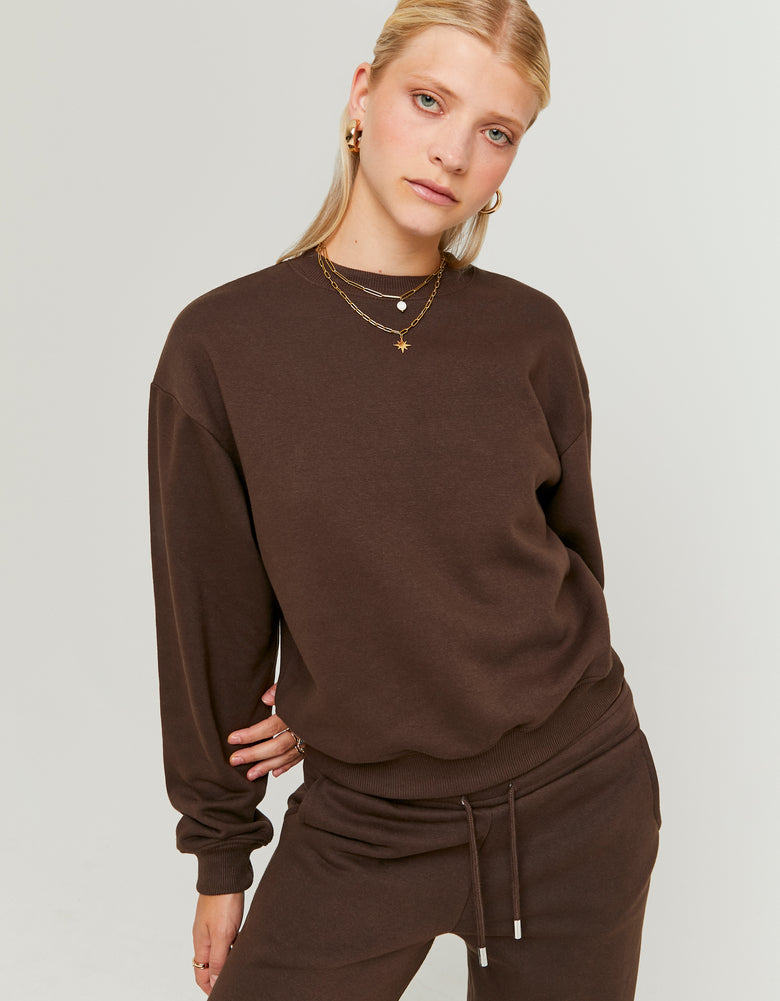 Basic Sweatshirt | Brown