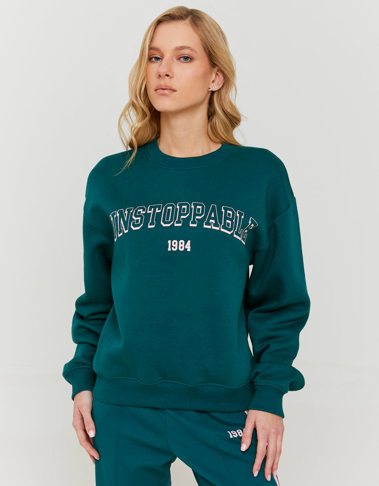 Sweatshirt with Graphic Detail | Green