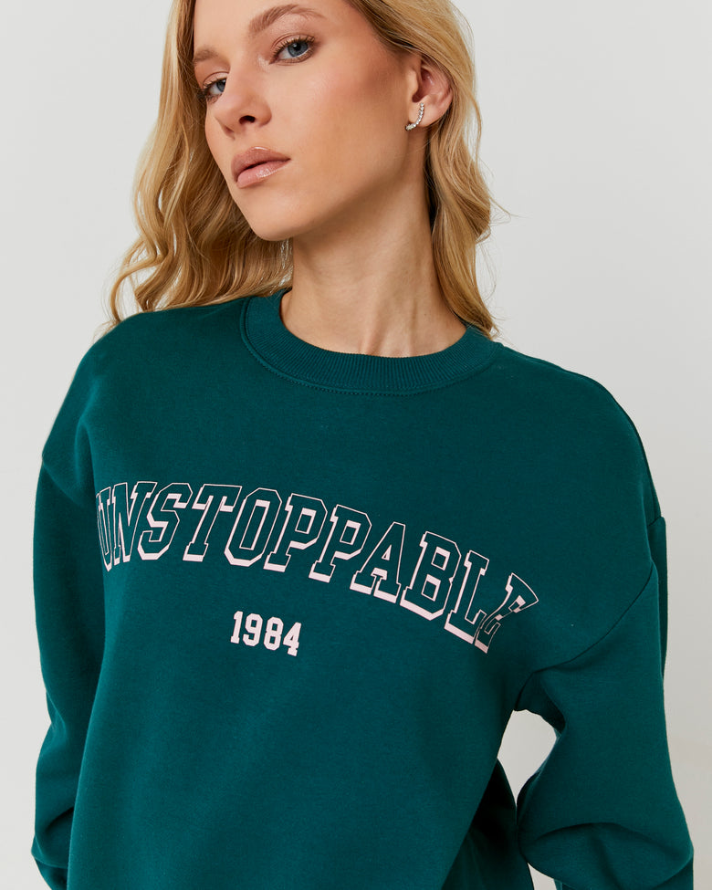 Sweatshirt with Graphic Detail | Green