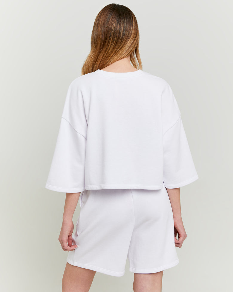 Cropped Sweatshirt | White