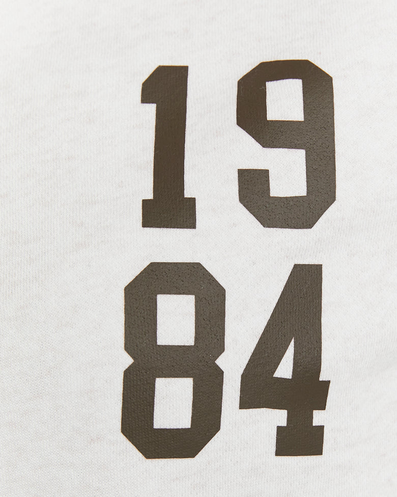 Printed Zip Up Sweatshirt | Beige