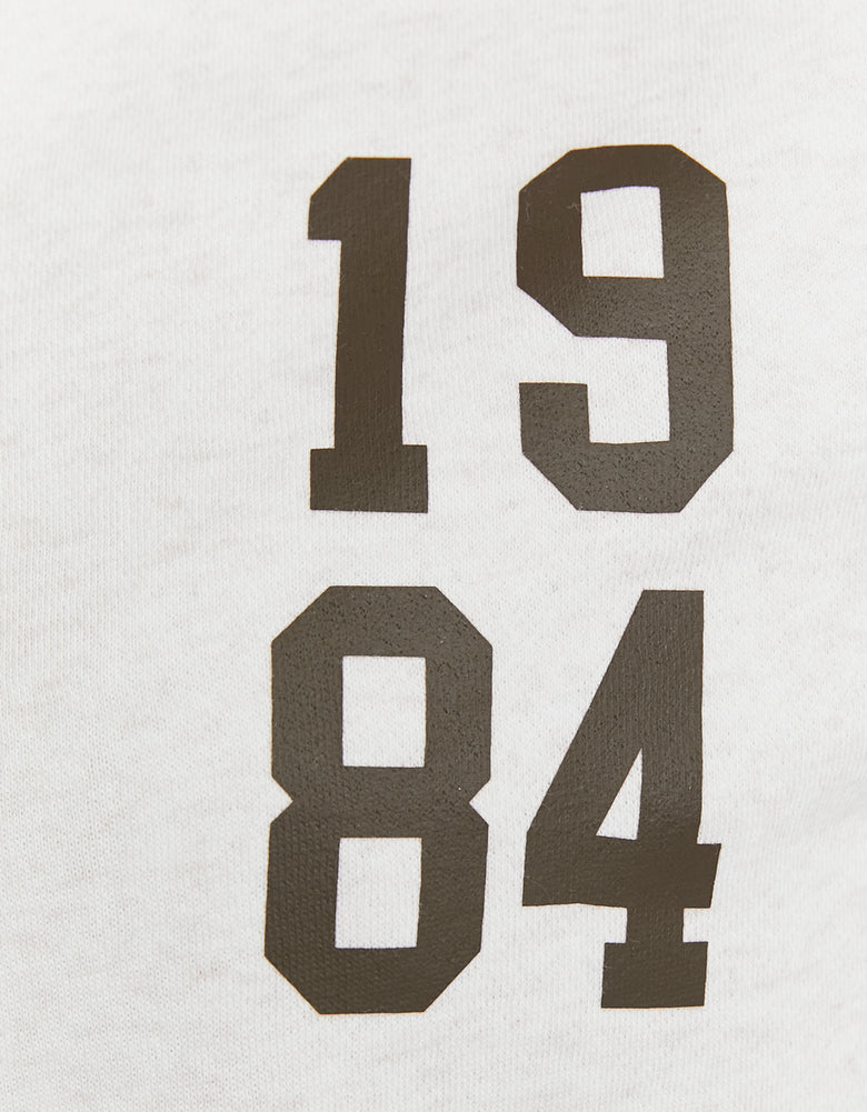 Printed Zip Up Sweatshirt | Beige