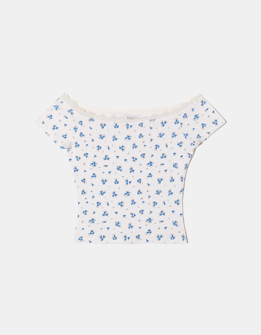 Basic Off Shoulder T - Shirt | Floral Print