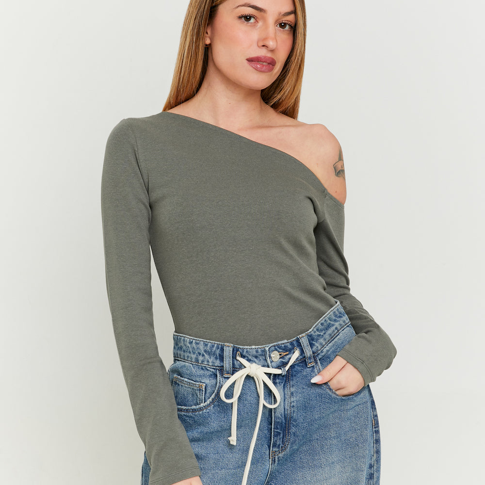 Basic T-shirt long sleeves | Kaki