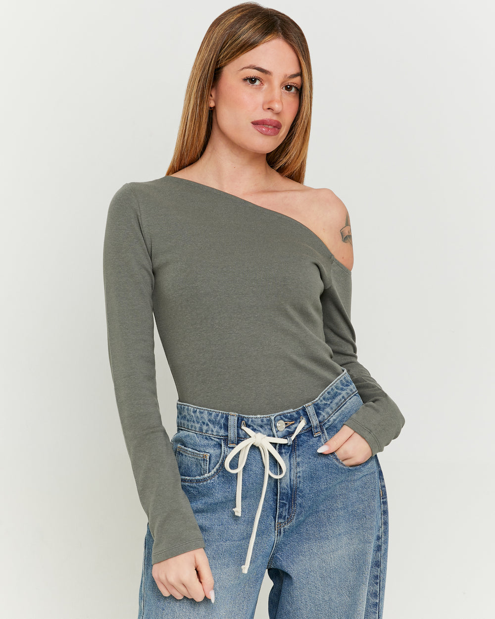 Basic T-shirt long sleeves | Kaki