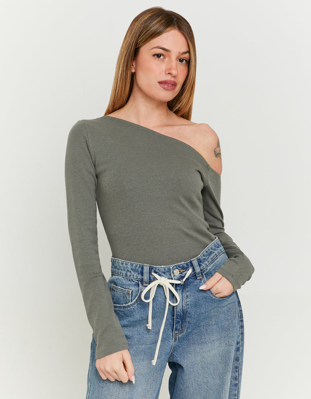 Basic T-shirt long sleeves | Kaki