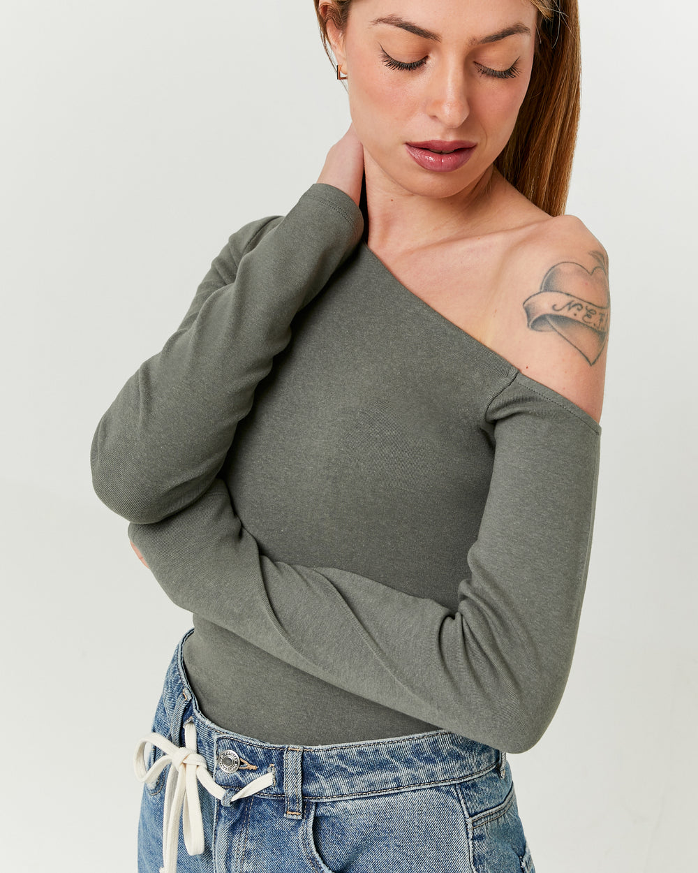 Basic T-shirt long sleeves | Kaki