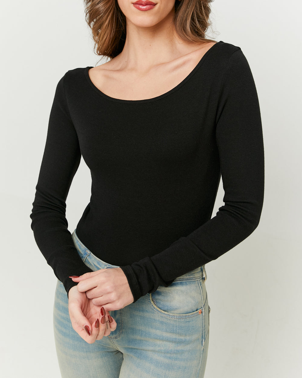 Basic T-shirt long sleeves | Black