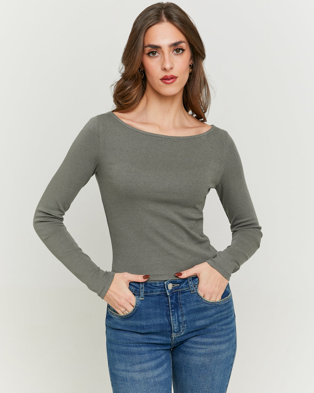 Basic T-shirt long sleeves | Kaki