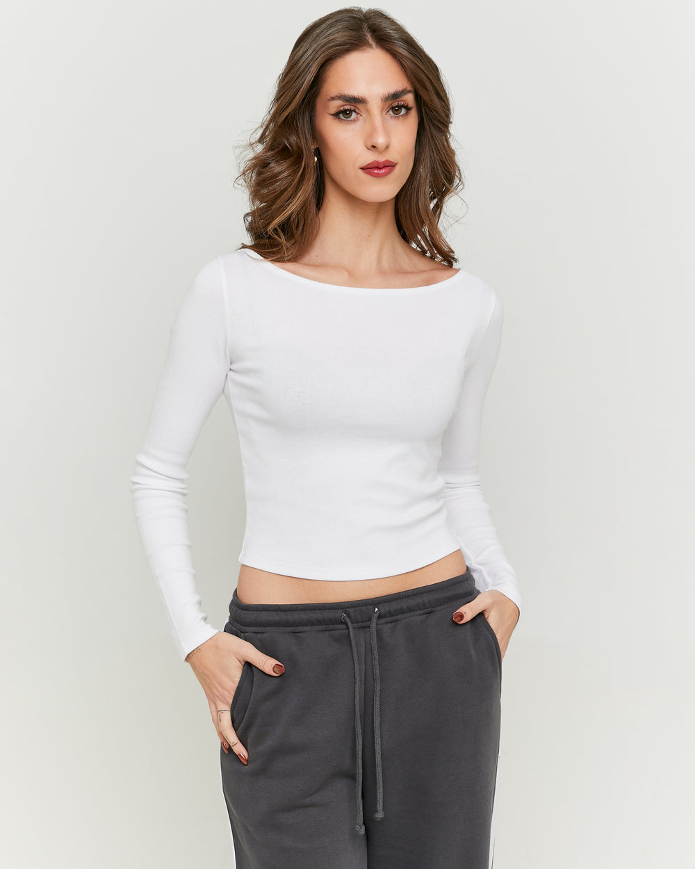 Basic T-shirt long sleeves | White
