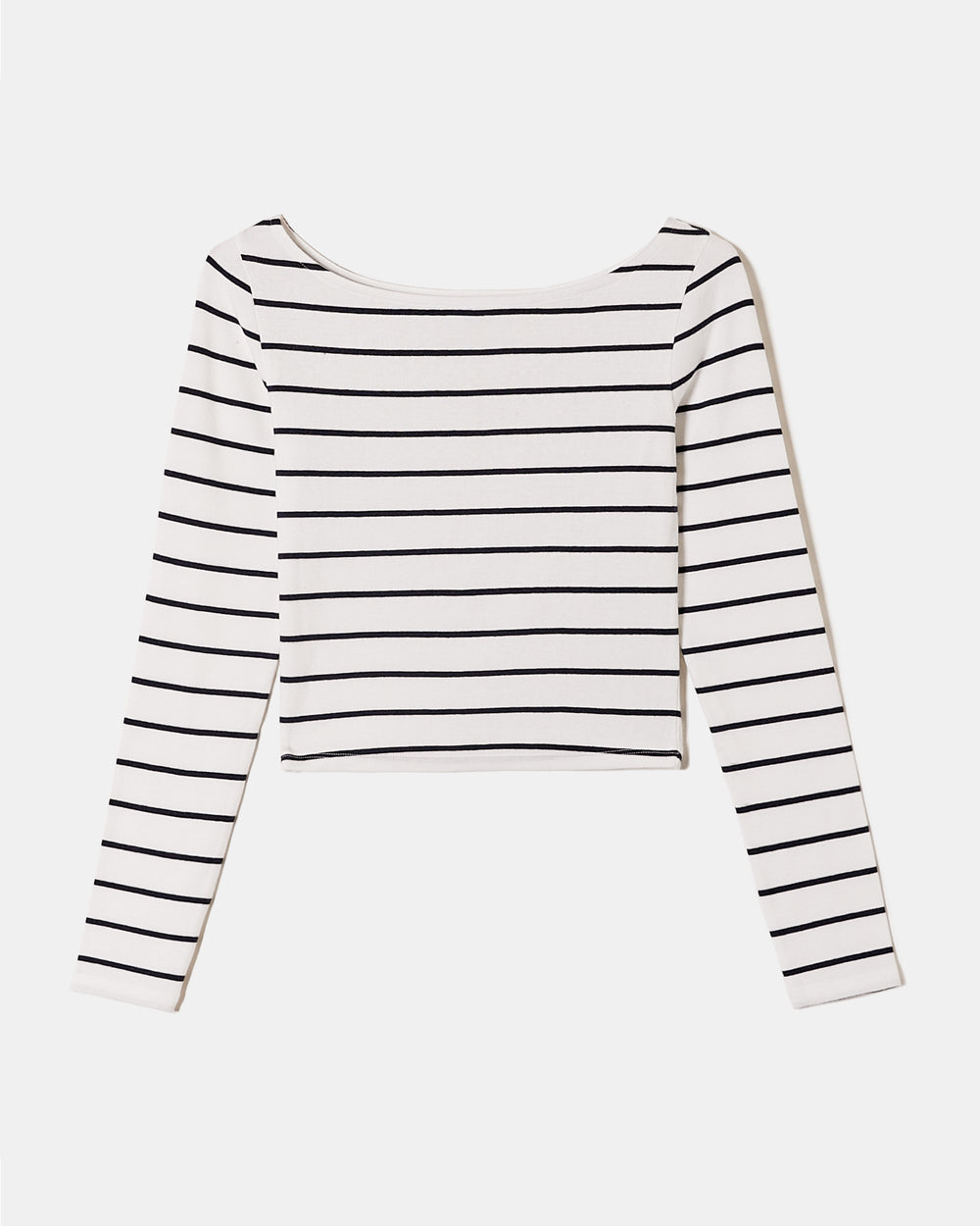 Basic T-shirt long sleeves | White-Navy