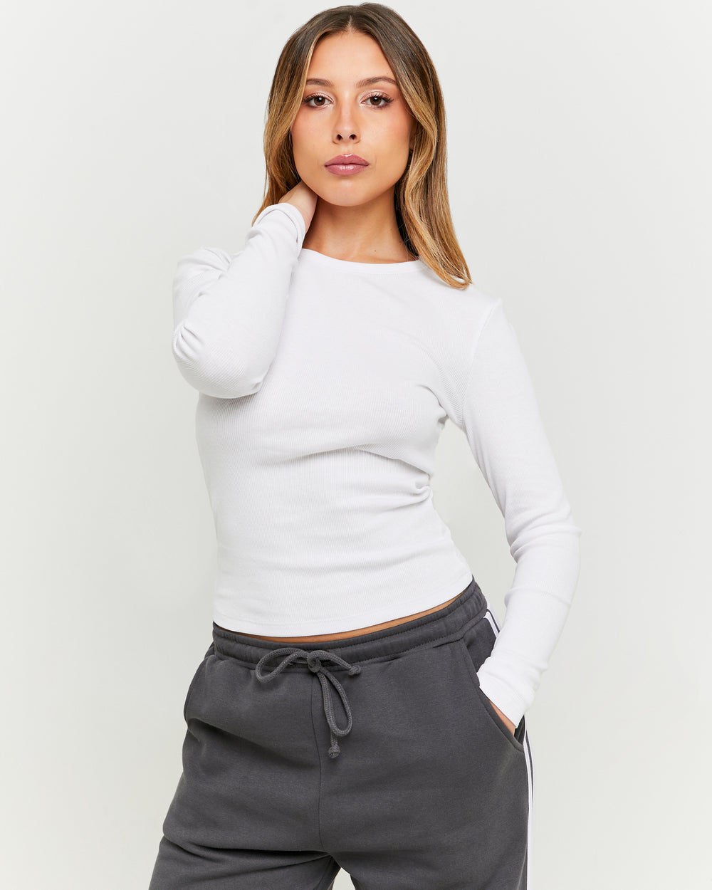 Basic T-shirt long sleeves | White