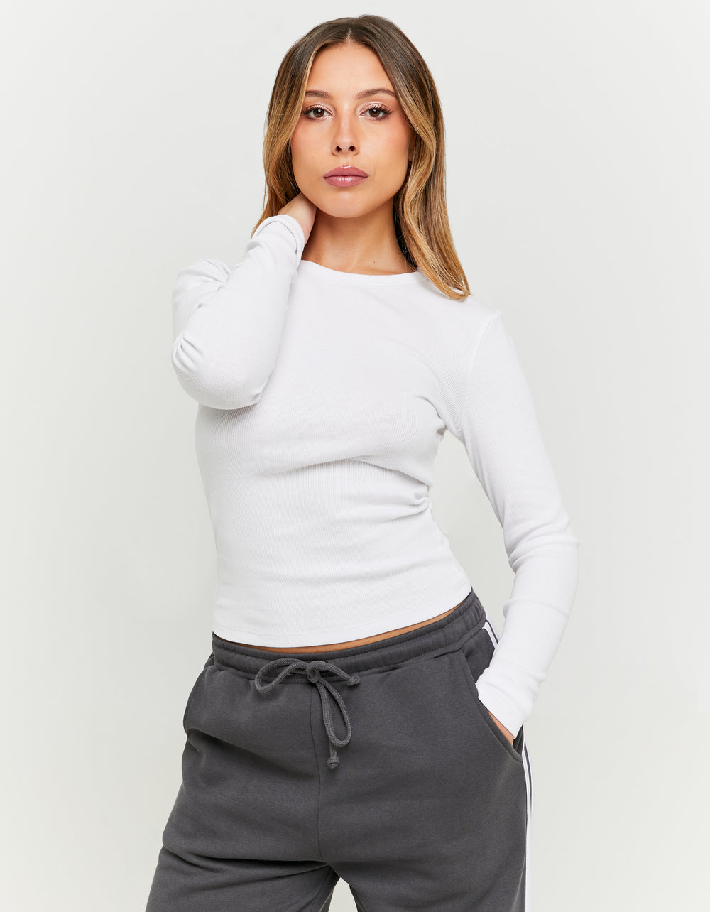 Basic T-shirt long sleeves | White