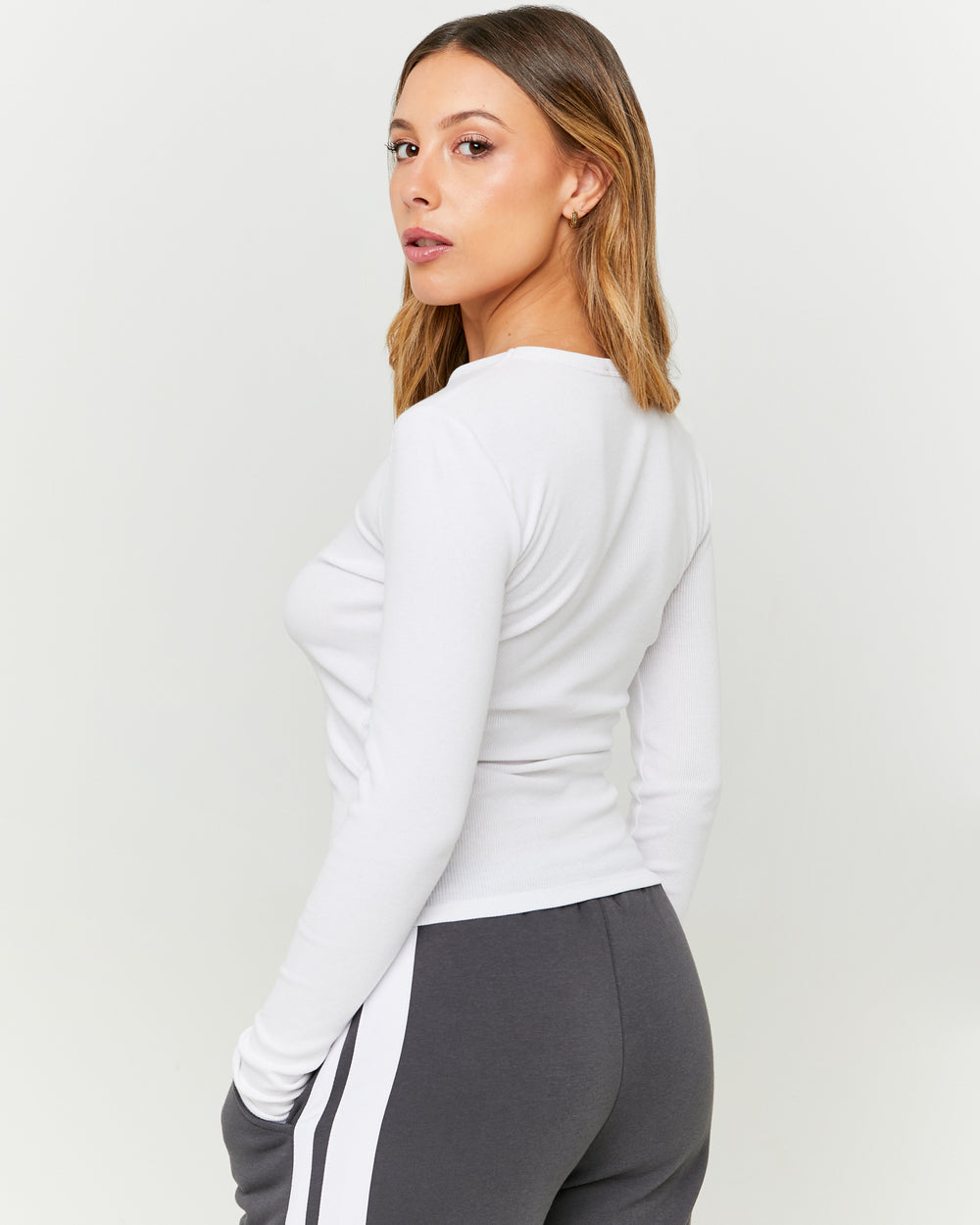 Basic T-shirt long sleeves | White