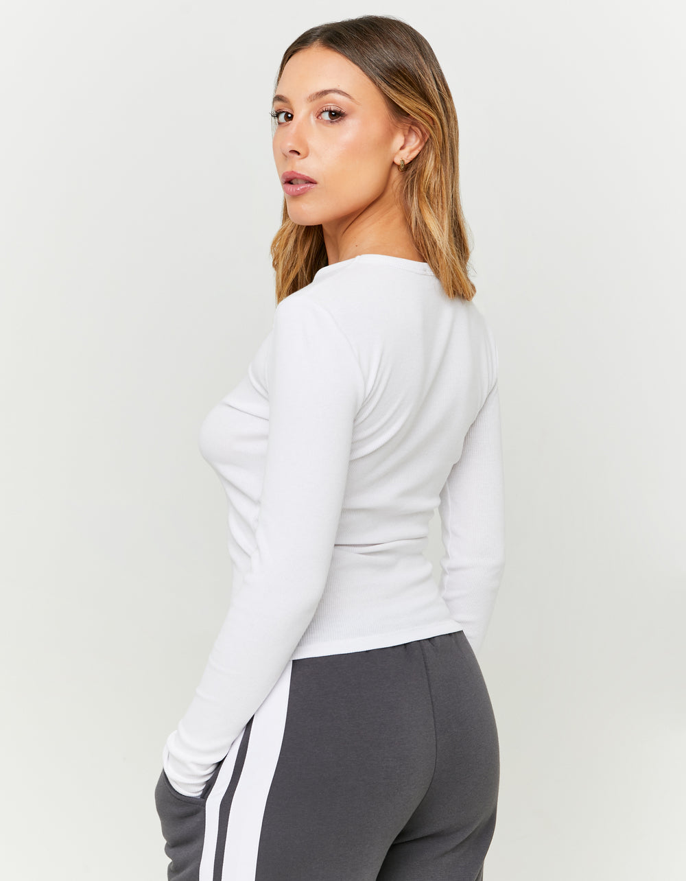 Basic T-shirt long sleeves | White