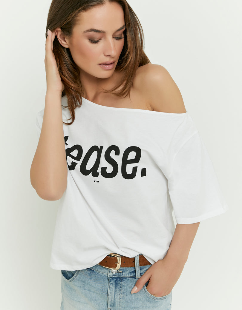 Printed T-shirt | White