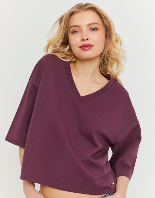 Oversized Basic Tshirt | Bordeau