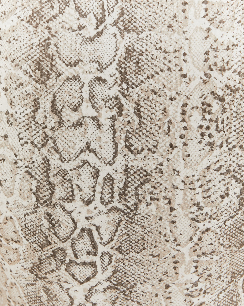 Print Round Neck Top | Snake Print