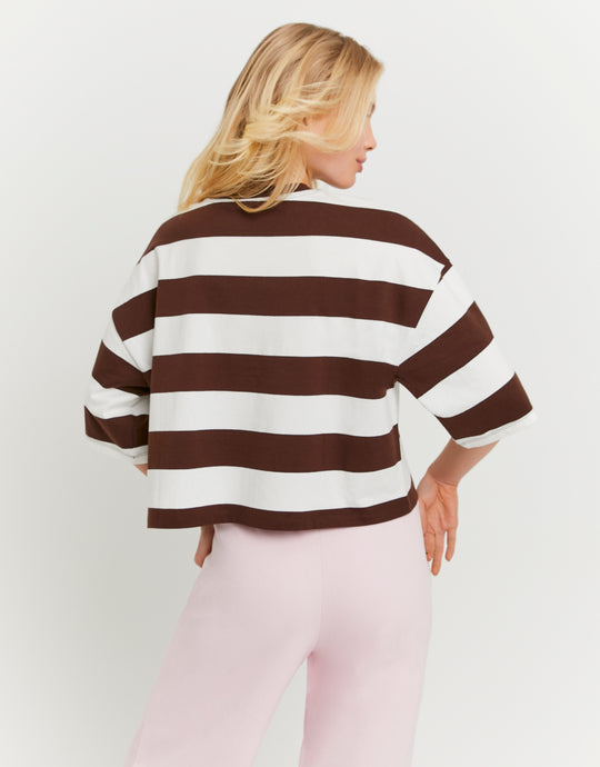 Oversized Printed T-shirt | Brown
