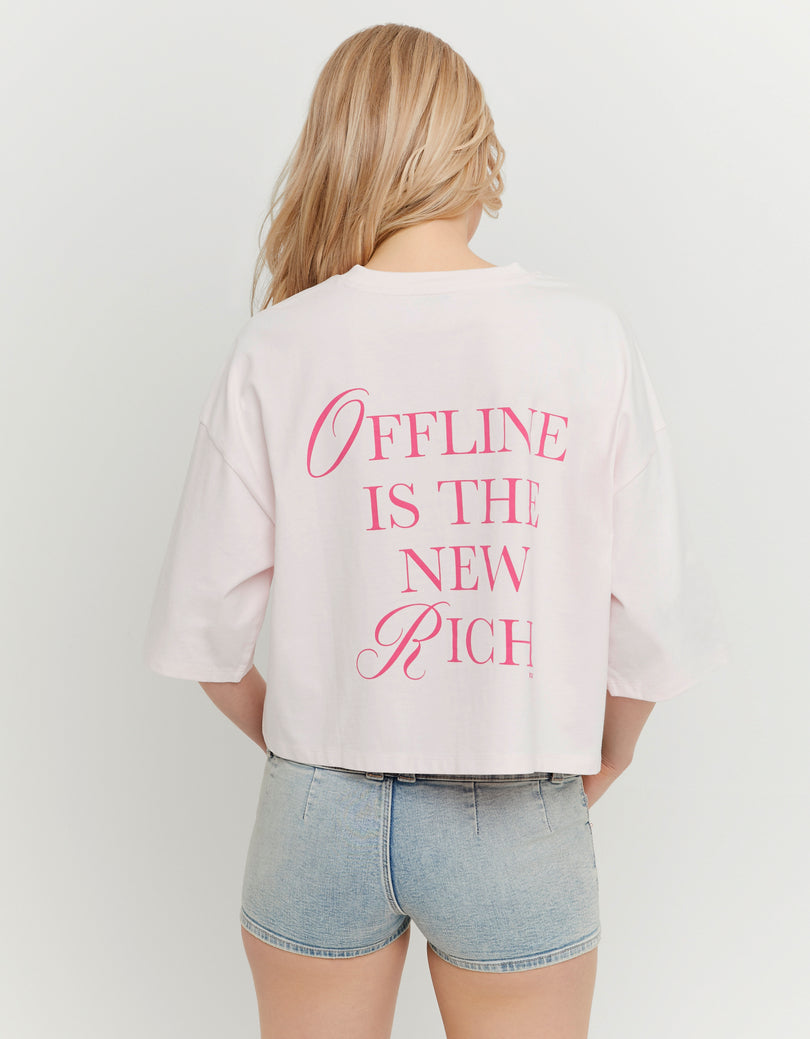 Oversized Printed T-Shirt | Pink