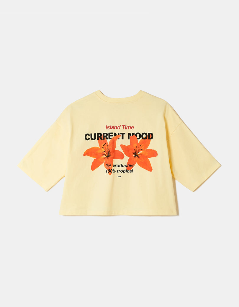 Oversized Printed T-Shirt | Yellow