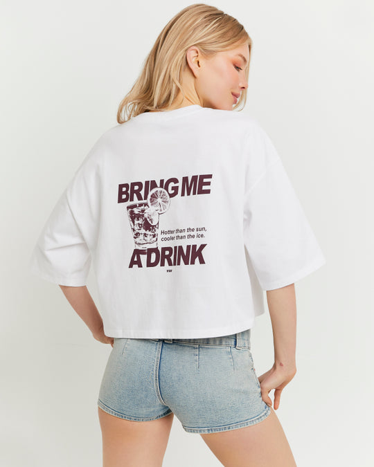 Oversized Printed T-Shirt | White