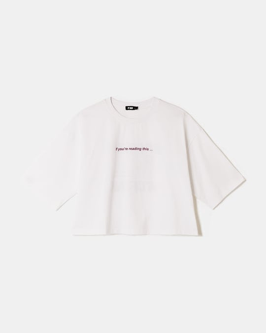 Oversized Printed T-Shirt | White