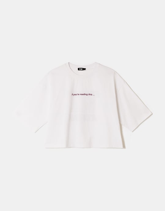 Oversized Printed T-Shirt | White