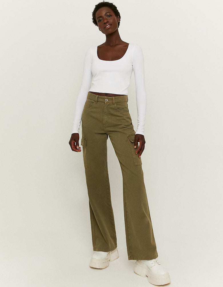 Cropped Basic T?Shirt | White