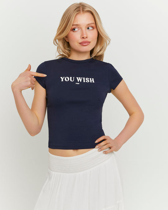 Printed T-shirt | Navy