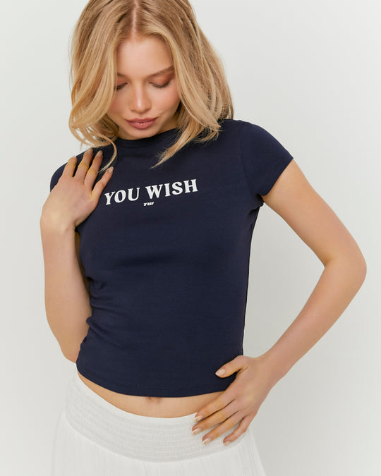 Printed T-shirt | Navy