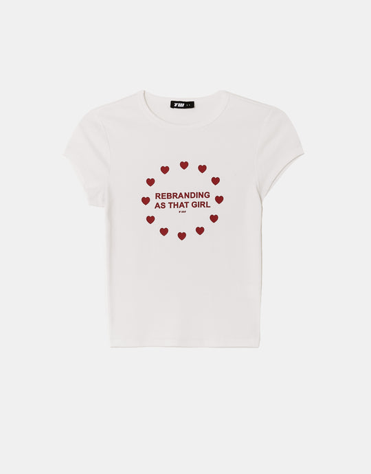 Printed T-Shirt | White