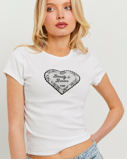 Printed T-shirt | White