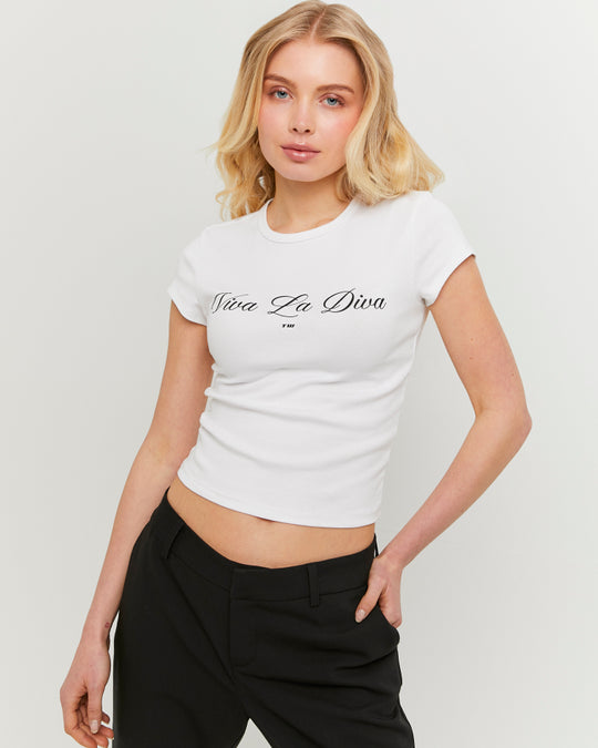 Printed T-shirt | White