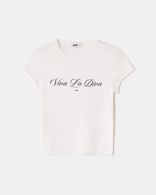 Printed T-shirt | White