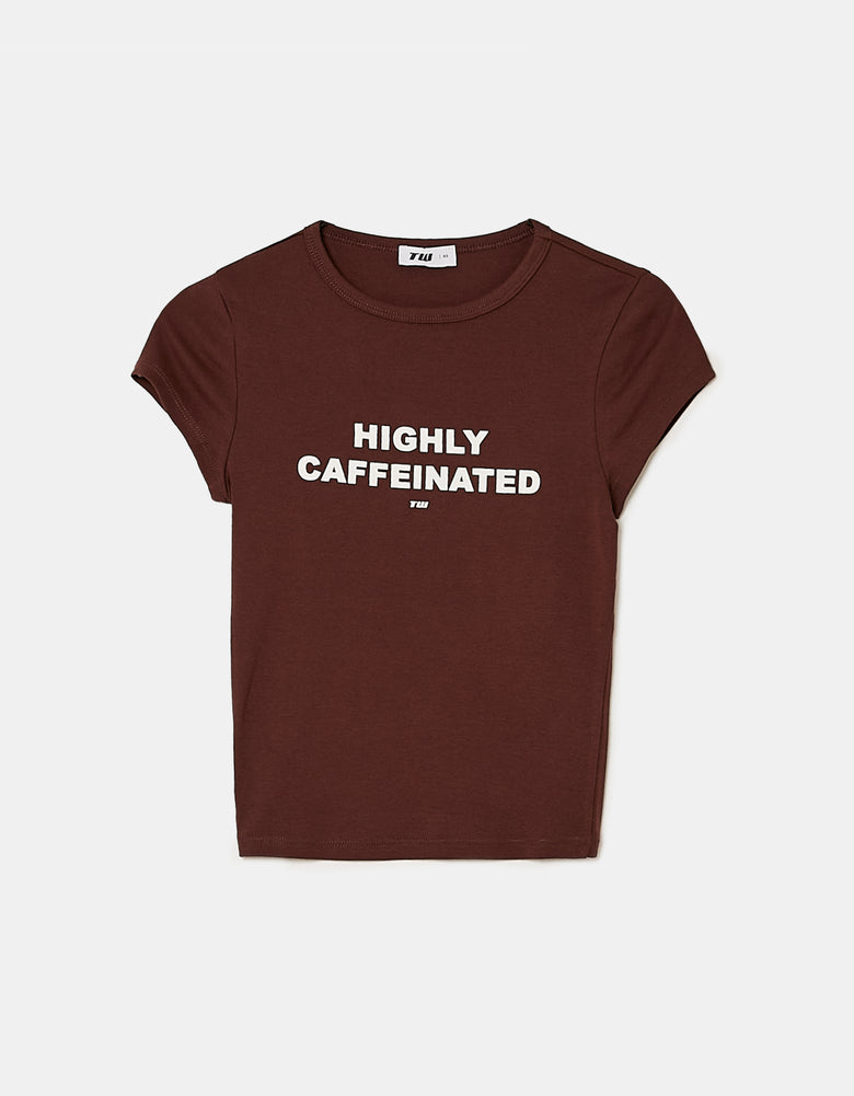 Printed T-shirt | Brown