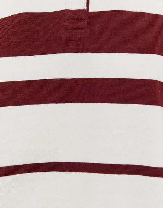 Striped Polo | Bordeau