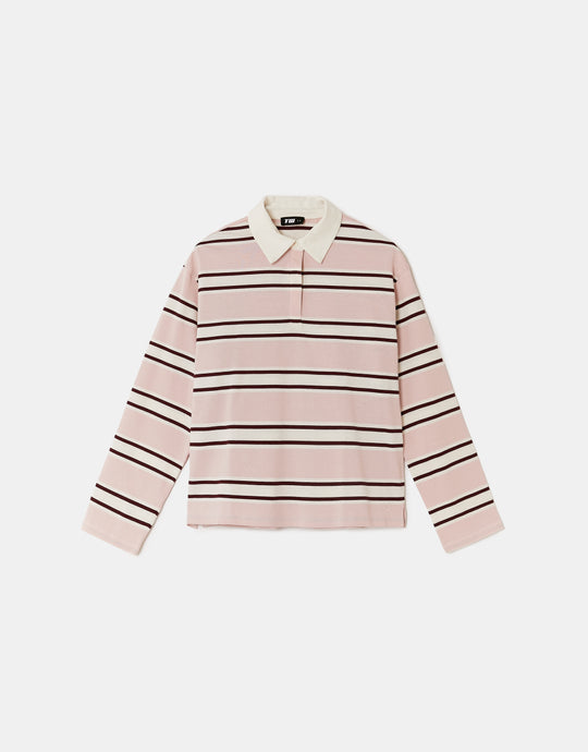 Striped Polo | Pink